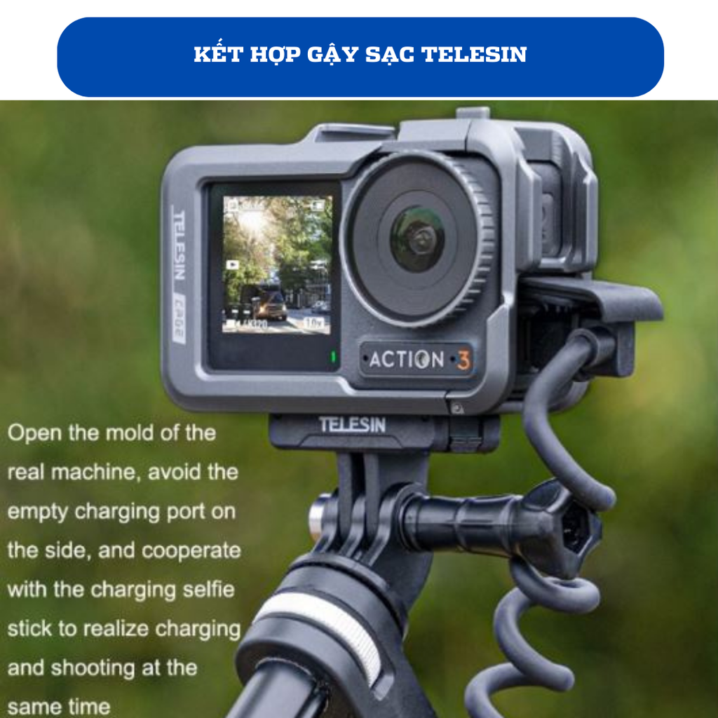Khung hợp kim nhôm TELESIN bảo vệ OSMO ACTION 4 3