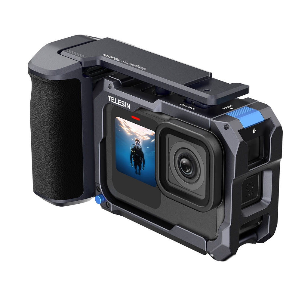 StreetGrip Kit TELESIN GOPRO 9 10 11 12 13 BLACK - Tay cầm hỗ trợ chụp hình đường phố nghệ thuật
