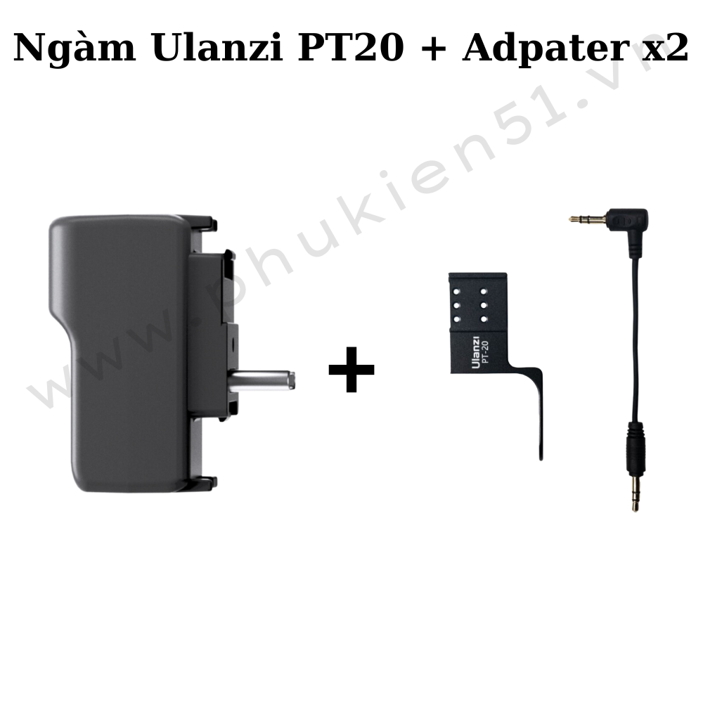 Ngàm Cold Shoe PT-20 Tàng Hình Kèm Adapter Insta360 One X2 X3 X4 chuyên dụng cho Mic Rode Wireless go Mic