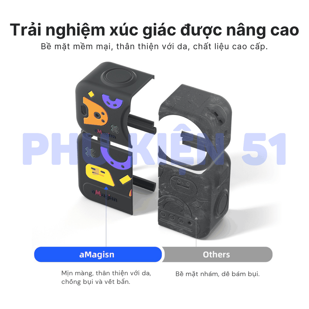 Silicon aMagisn cho DJI Nano bảo vệ camera màn hình màu sắc vui nhộn