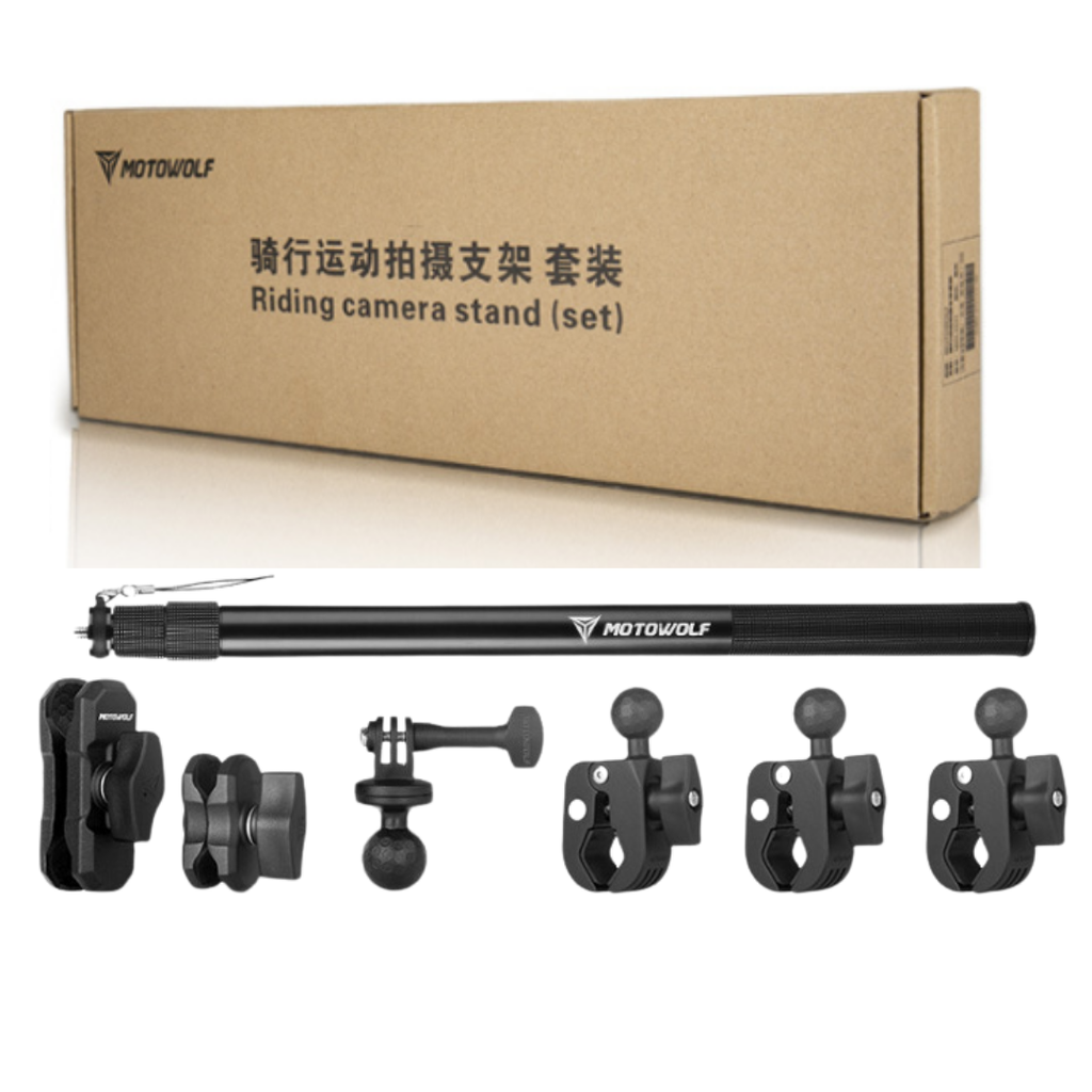 Bộ kẹp Motowolf MDL 3531 gắn Actioncam Insta360  Gopro Actioncam hợp kim nhôm