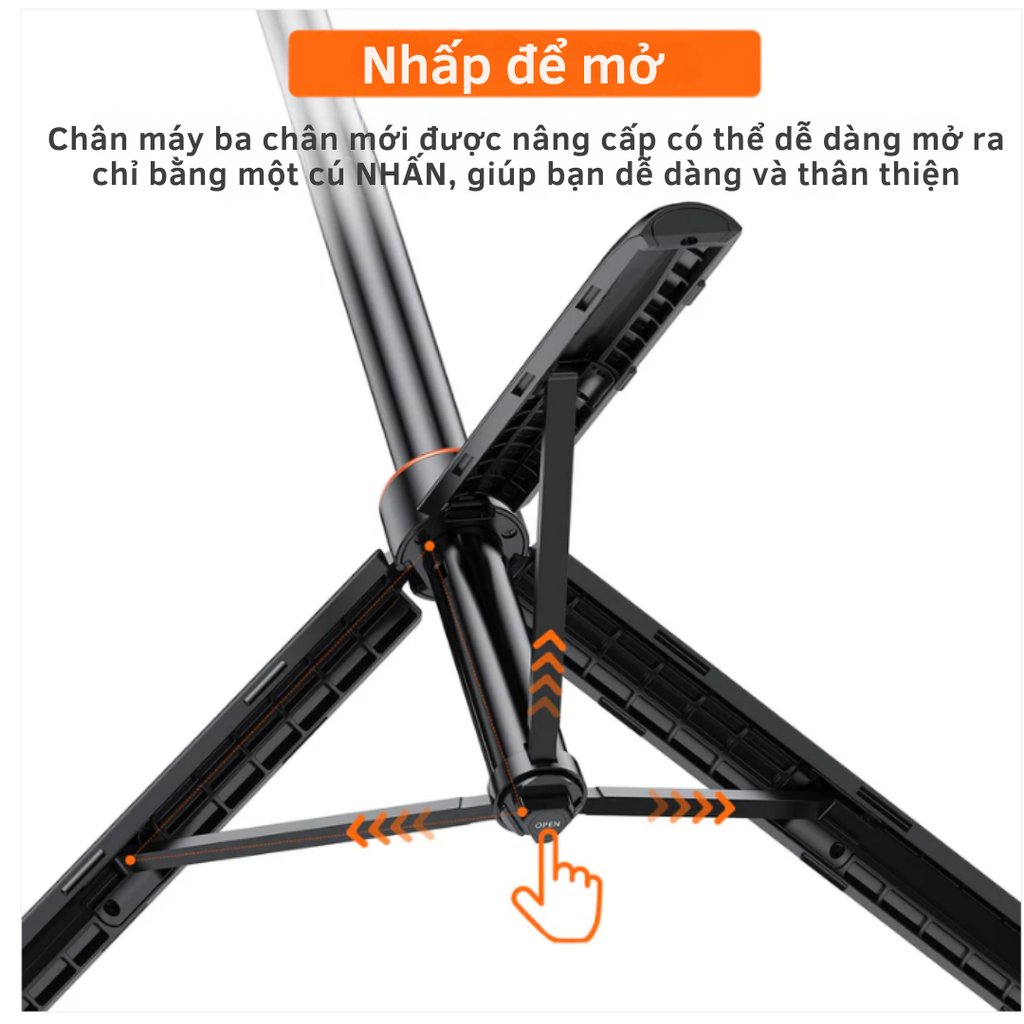 Gậy Vrig Tp 21 kéo dài 128cm tích hợp tripod gắn Actioncam Gopro Insta360 Actioncam