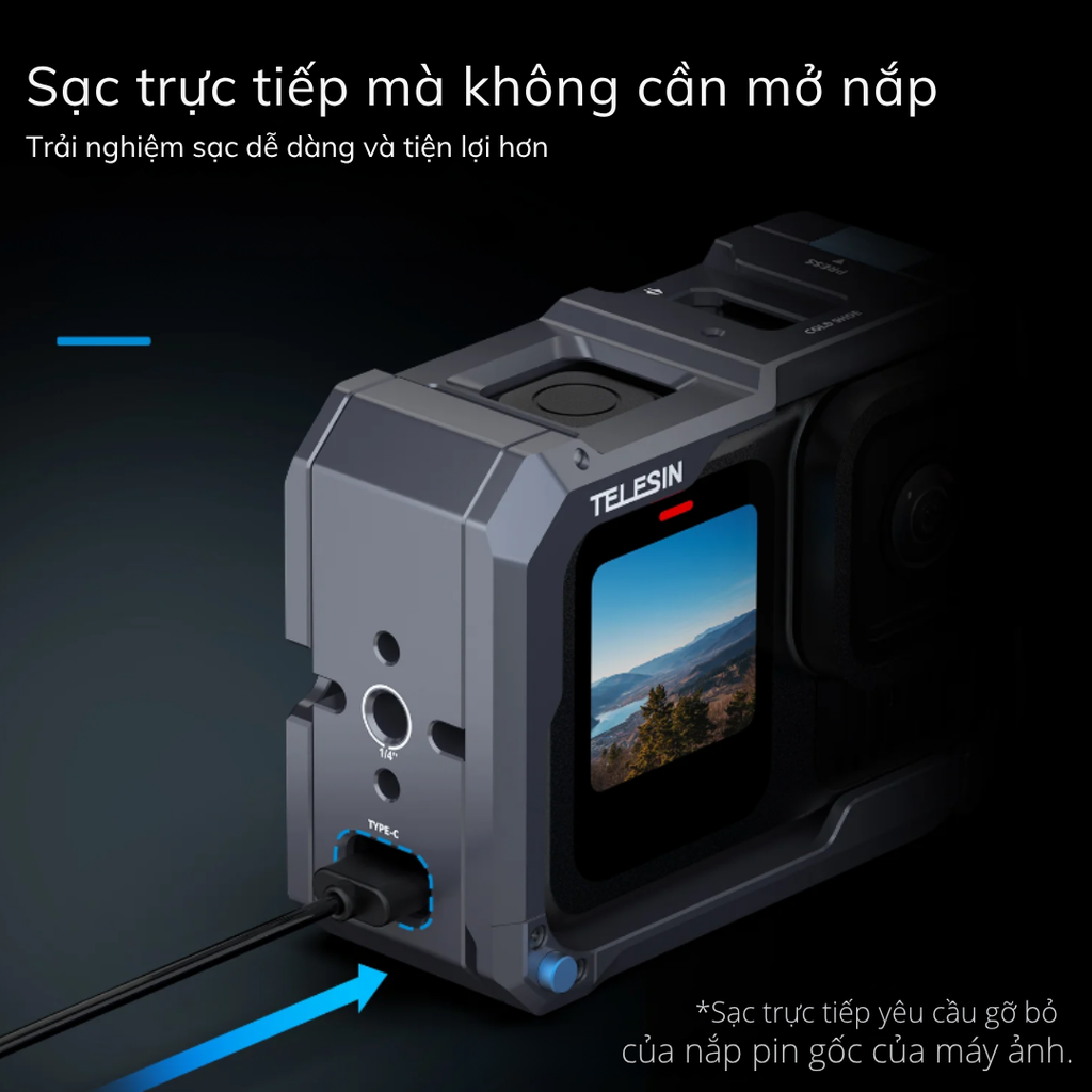Khung hợp kim nhôm Gopro 13 12 11 10 9 Black nâng cấp tích hợp nhiều phụ kiện