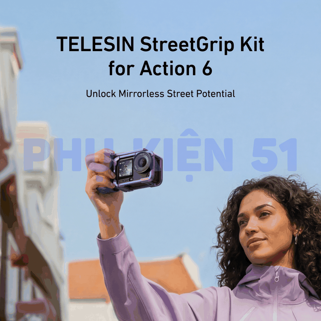 StreetGrip Kit TELESIN cho Action 6 màu đặc biệt - Tay cầm hỗ trợ chụp hình đường phố nghệ thuật