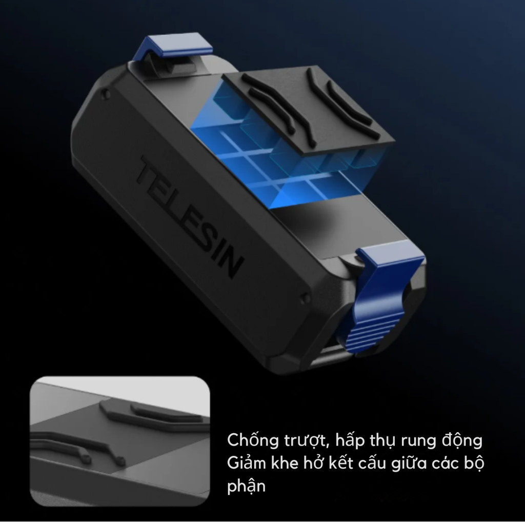 Ngàm Telesin Osmo Action 5 4 3 Osmo 360 Nano tích hợp ren 1/4 tiện lợi