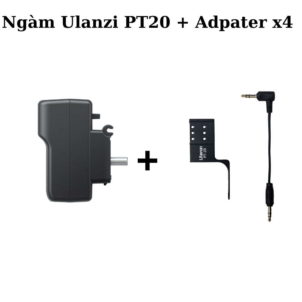 Ngàm Cold Shoe PT-20 Tàng Hình Kèm Adapter Insta360 One X2 X3 X4 chuyên dụng cho Mic Rode Wireless go Mic