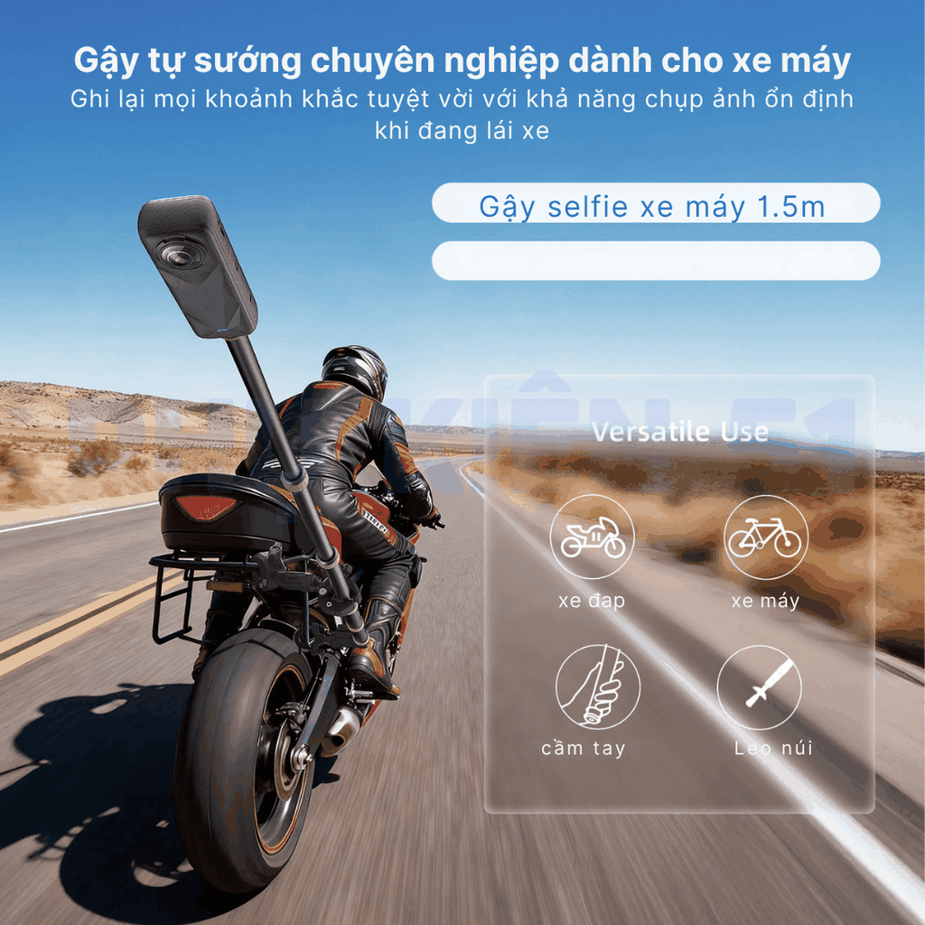 Gậy aMagisn 1M5 cứng cáp hợp kim nhôm chuyên dùng gắn xe