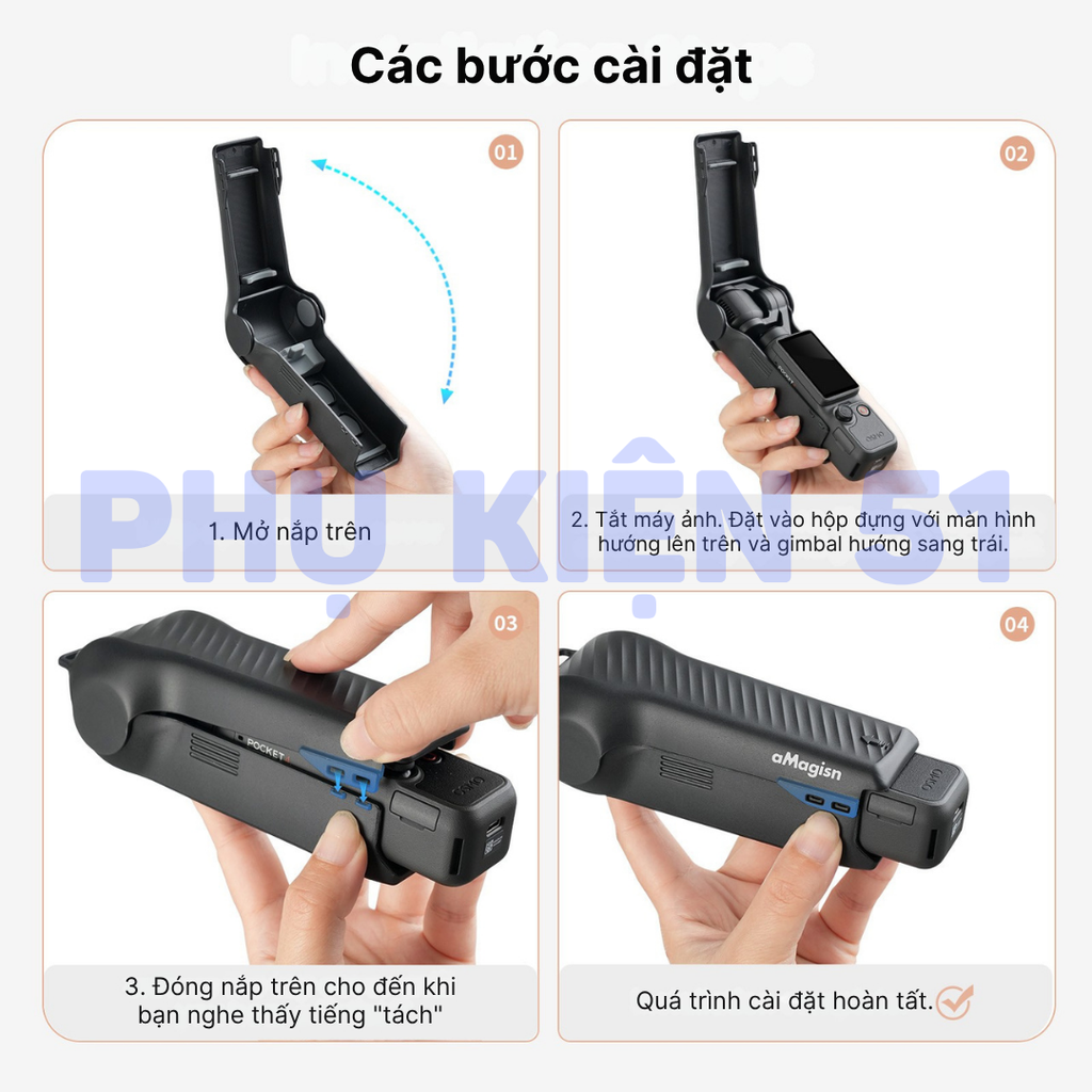 Ốp aMagisn bảo vệ Pocket 4 tránh va đập bảo vệ cụm gimbal