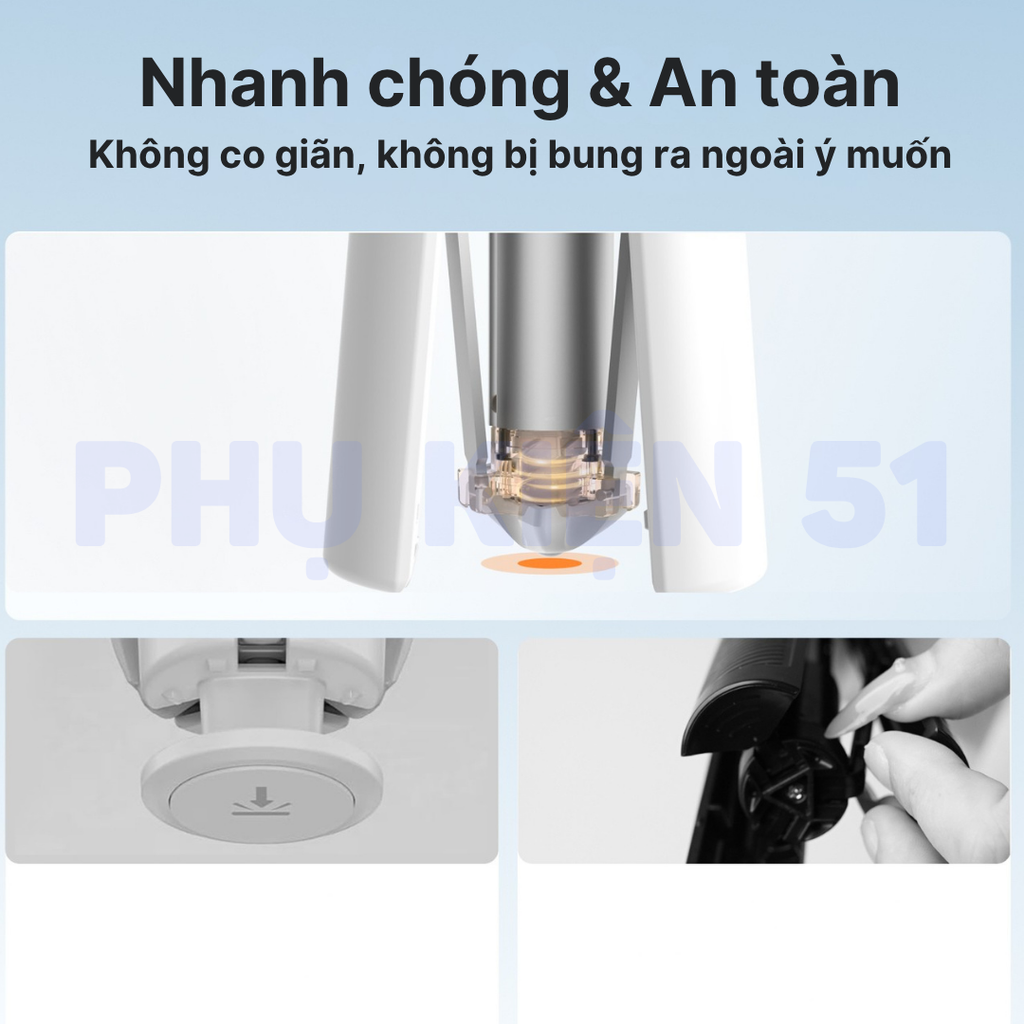 Tripod Telesin kiêm remote tự mở chân cho điện thoại kéo dài 1m8 điều khiển bluetooth lên đến 10m