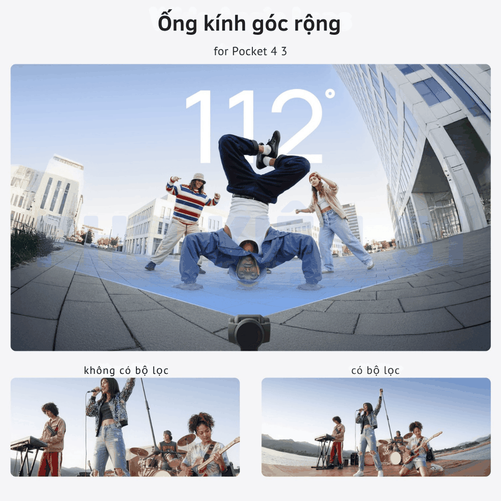 Lens góc rộng cho DJI Pocket 4 3 góc rộng hít nam châm tháo lắp nhanh