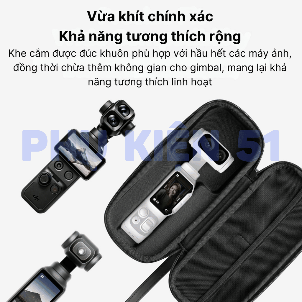Túi Telesin đựng Pocket 4 Pro Insta360 Luna vừa khít bảo vệ gimbal