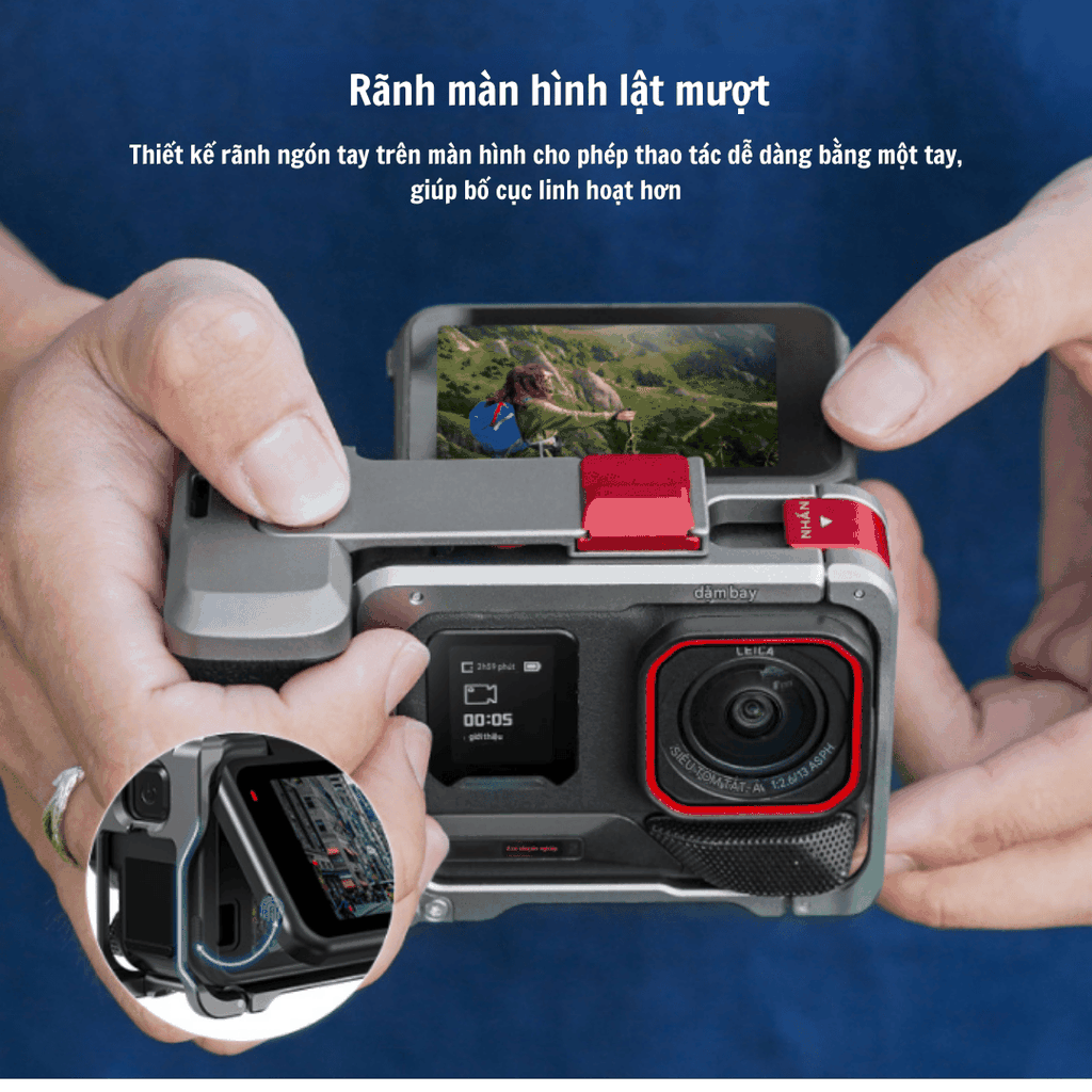 Bộ tay cầm chụp hình Insta360  Ace Pro 2 hợp kim nhôm chụp hình đường phố Xplorer Grip Kit