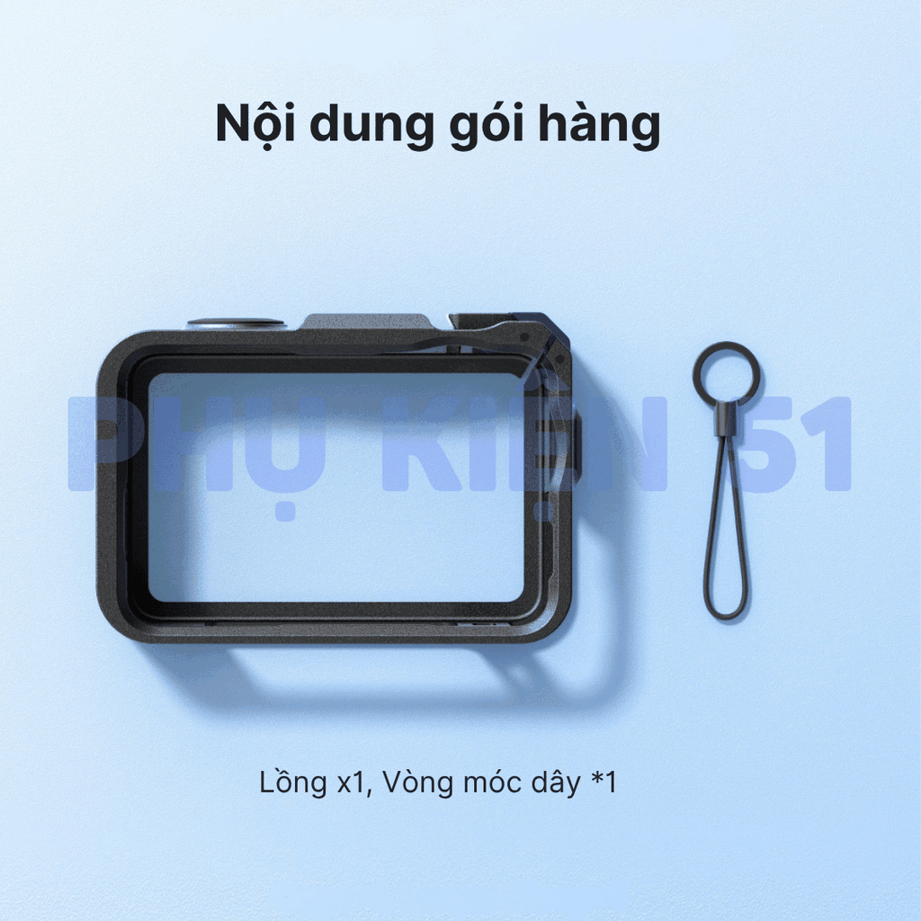 Khung nhựa Telesin Action 6 hỗ trợ gắn dọc bảo vệ camera