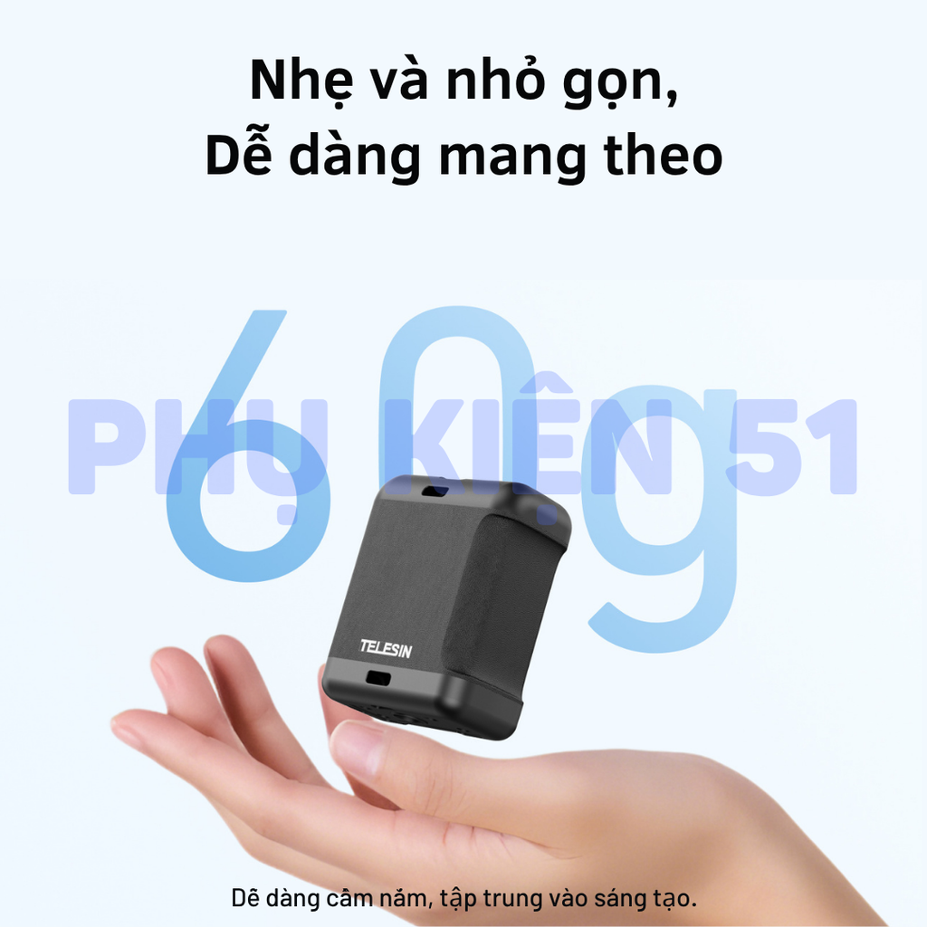 Báng tay cầm Telesin DJI Action 3 4 5 Pro tương thích khung kim loại khung nguyên bản