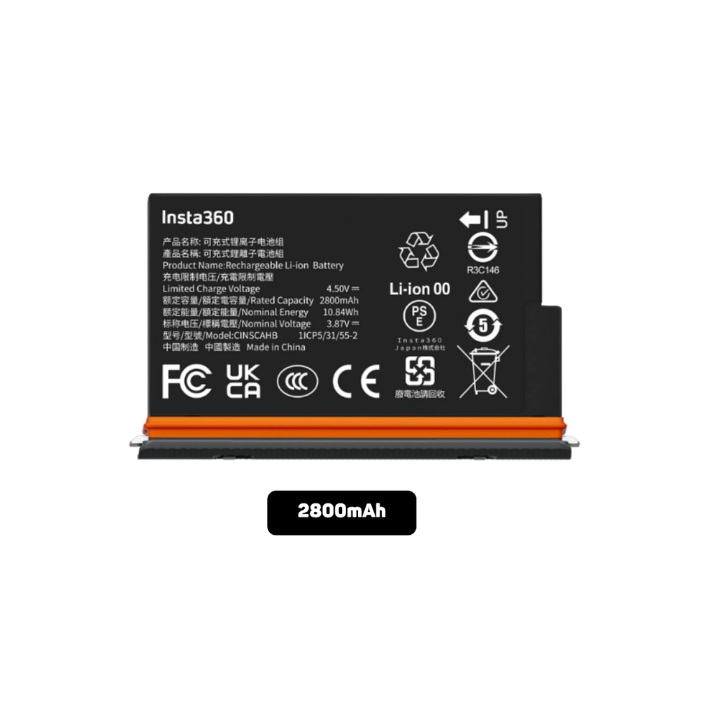 Hub sạc pin Insta360 X5 dung lượng 2400mAh sạc nhanh 2 khe pin