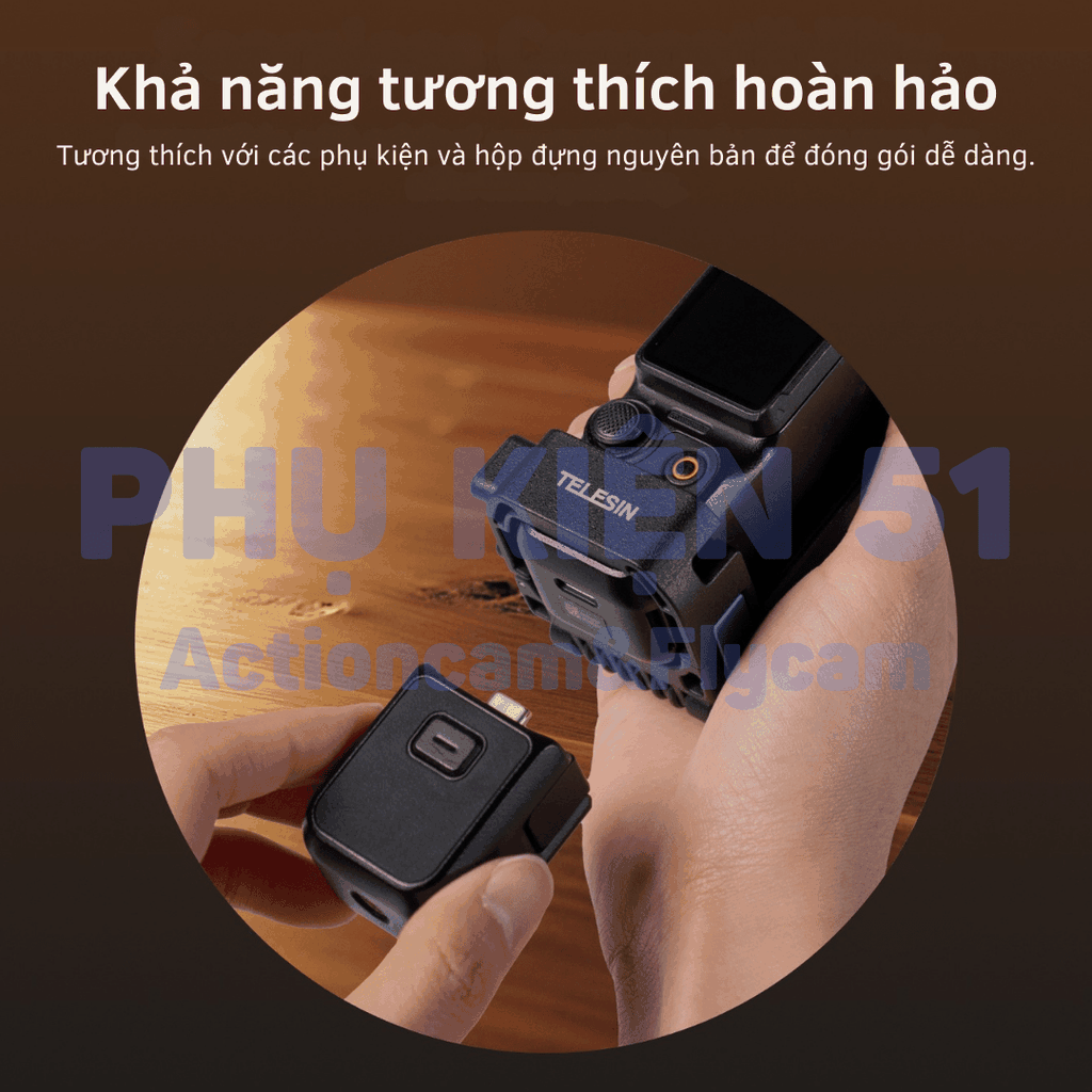 Đế nam châm Telesin cho Pocket 3 cố định chắc chắn tiện lợi dễ sử dụng S6-CFR-04-TDJ