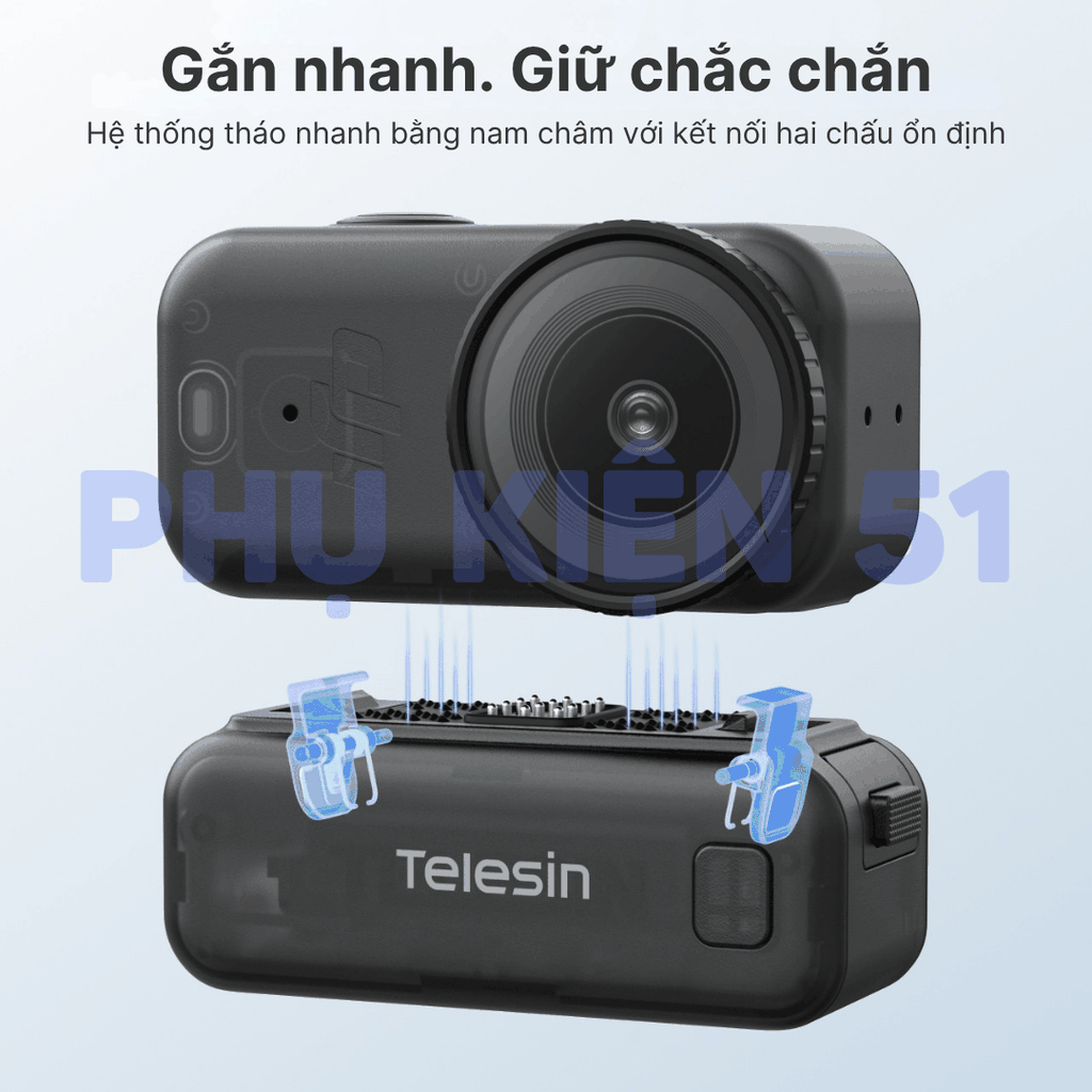 Pin dự phòng Telesin DJI Nano 500mAh kéo dài thời gian quay nhỏ gọn