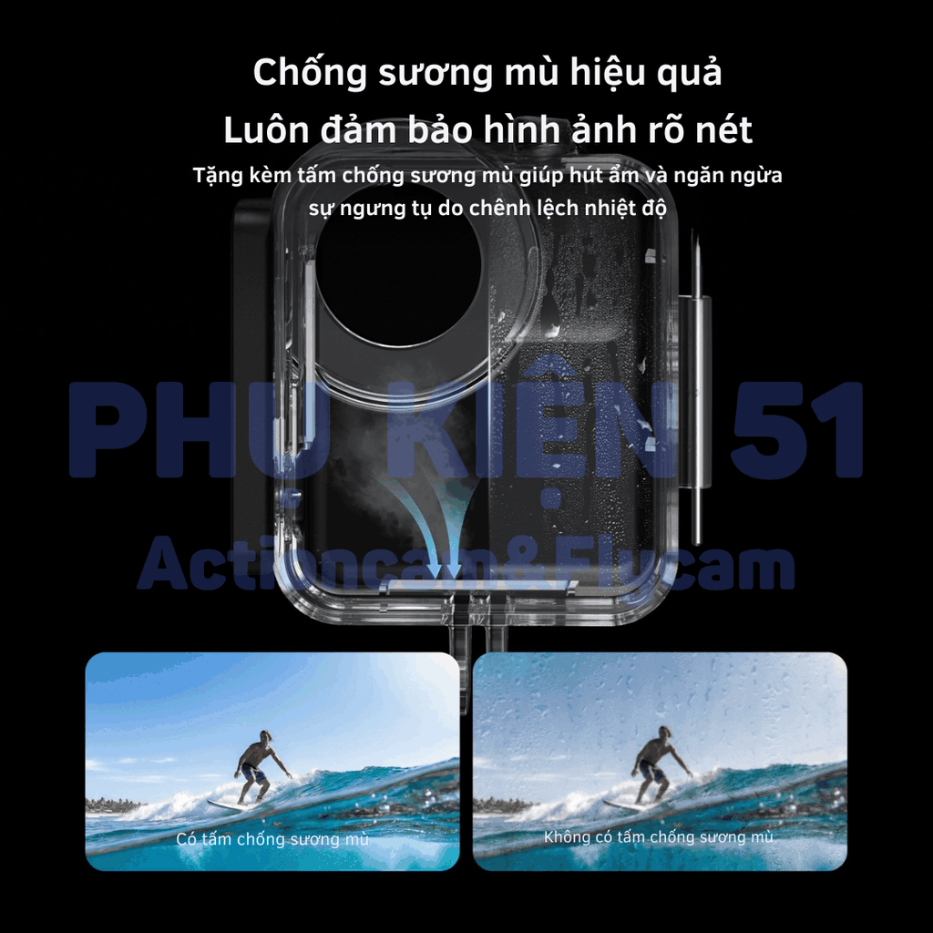 Khung vỏ chống nước Telesin DJI Nano chống nước đi bơi, đi lặn bảo vệ camera