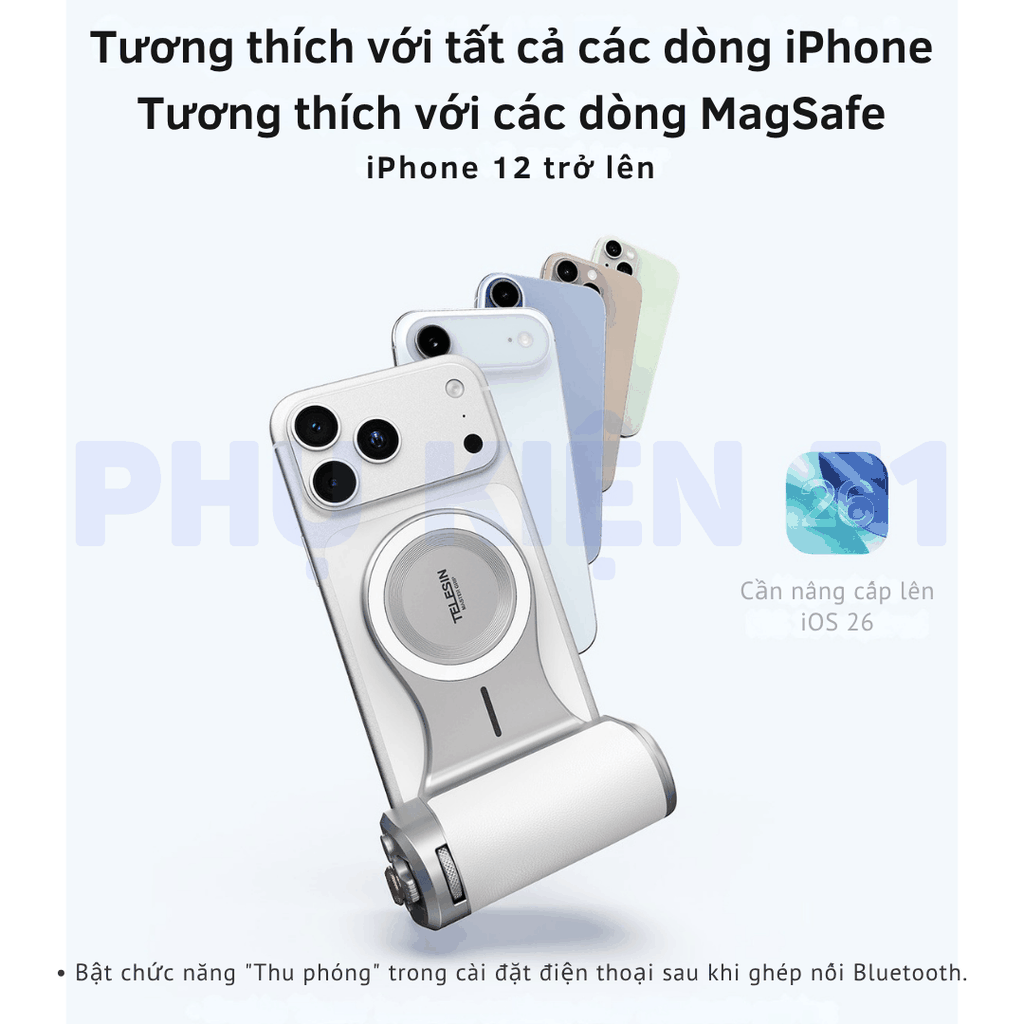 Báng tay cầm chuyên nghiệp Iphone 12 -17 Series hợp kim nhôm cao cấp