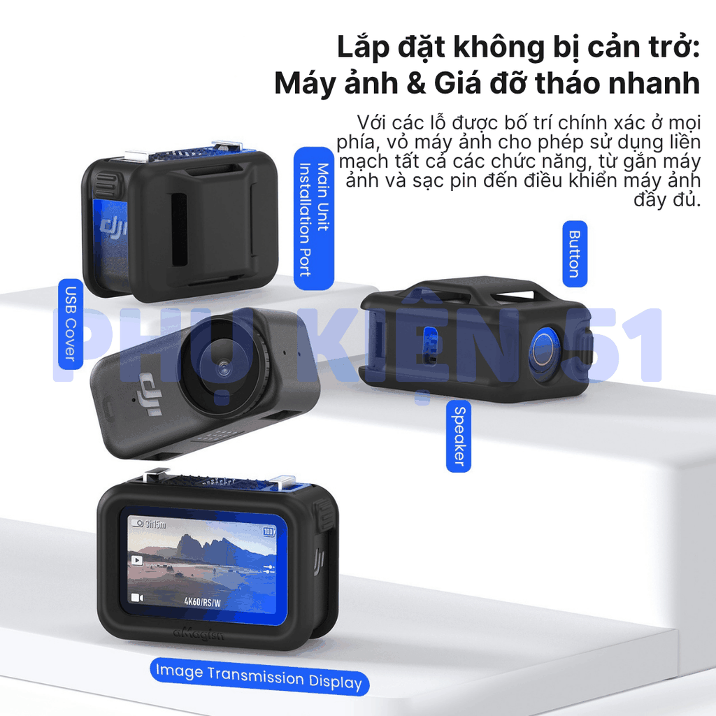 Dây đeo tay aMagisn Dji Nano gắn màn hình coi trực tiếp