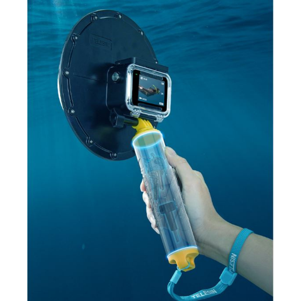 Dome Port chống nước TELESIN cho Osmo Action 5 Pro/ 4 /3 quay nửa trên nửa dưới
