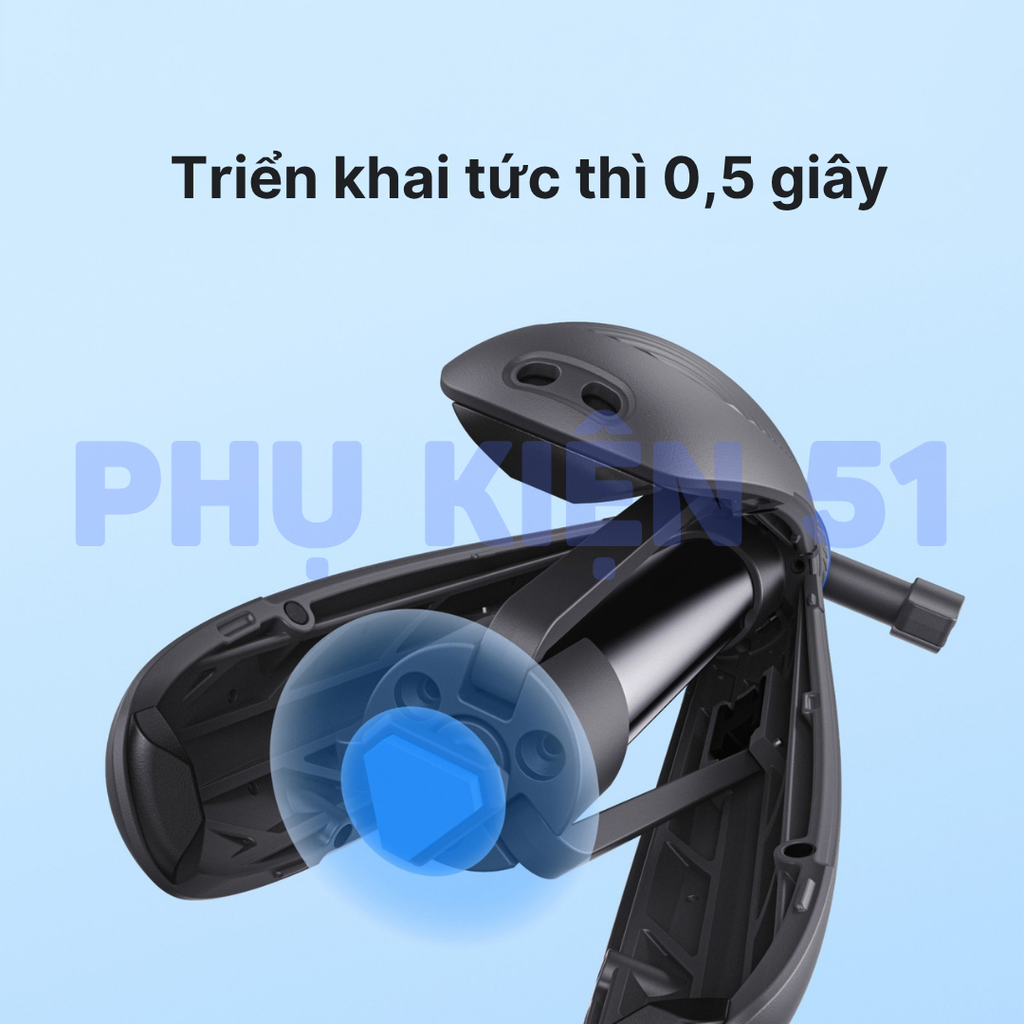 Tripod Telesin tích hợp ngàm Action 6 Nano tự bung chân kéo dài 65cm
