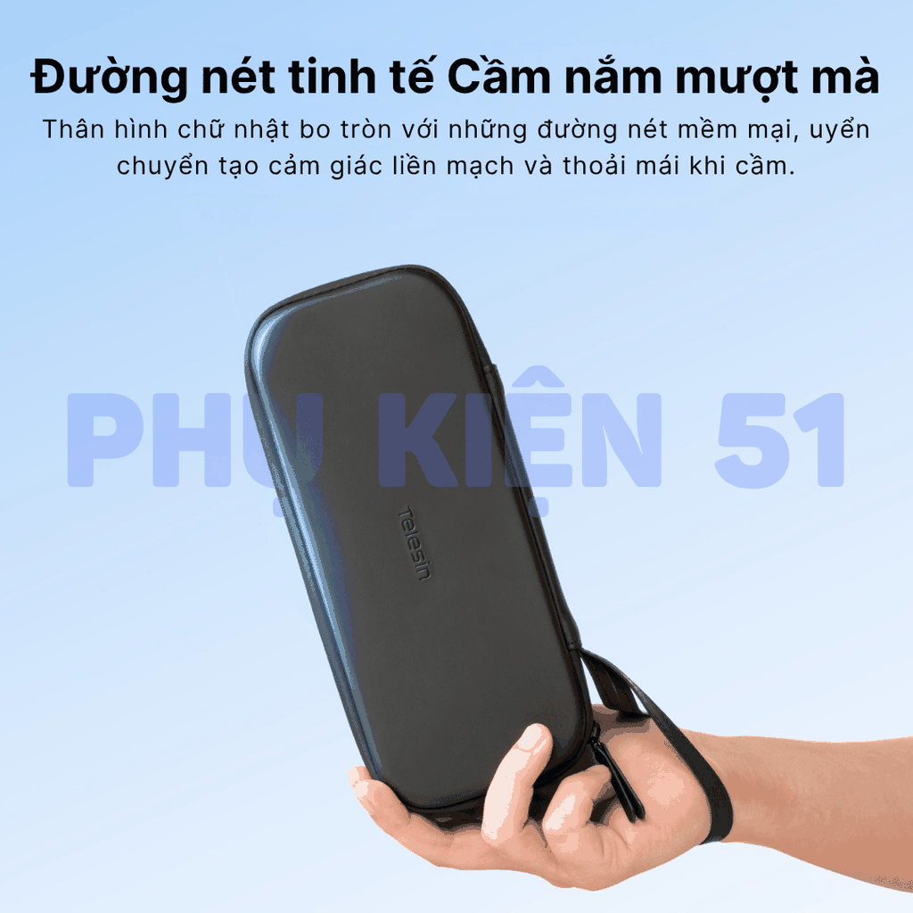 Túi Telesin đựng Pocket 4 Pro Insta360 Luna vừa khít bảo vệ gimbal