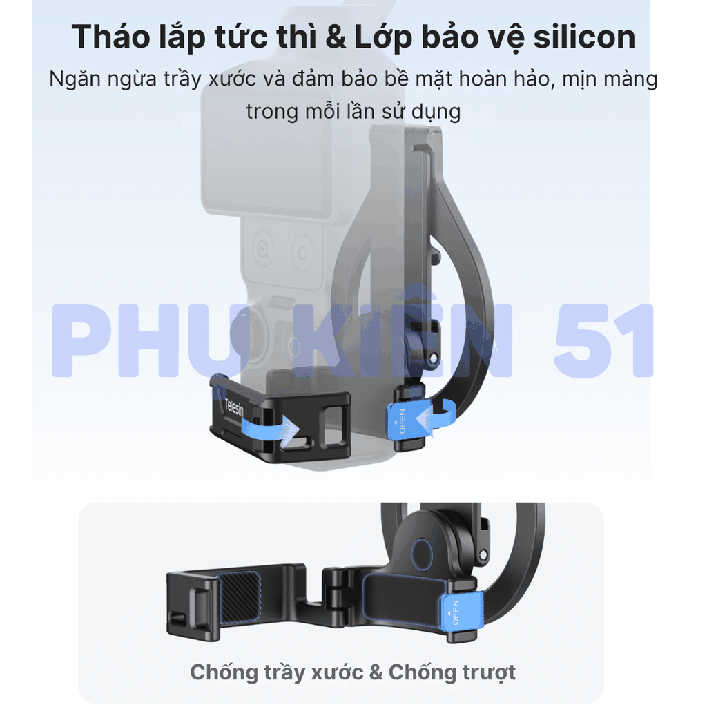 Giá đỡ Magsafe cho Pocket 3 4 4P giúp gắn điện thoại hít nam châm