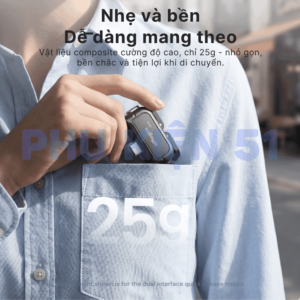 Ngàm tích hợp sạc Pocket 4 3 gắn nhiều phụ kiện ngàm kép cổng Type C