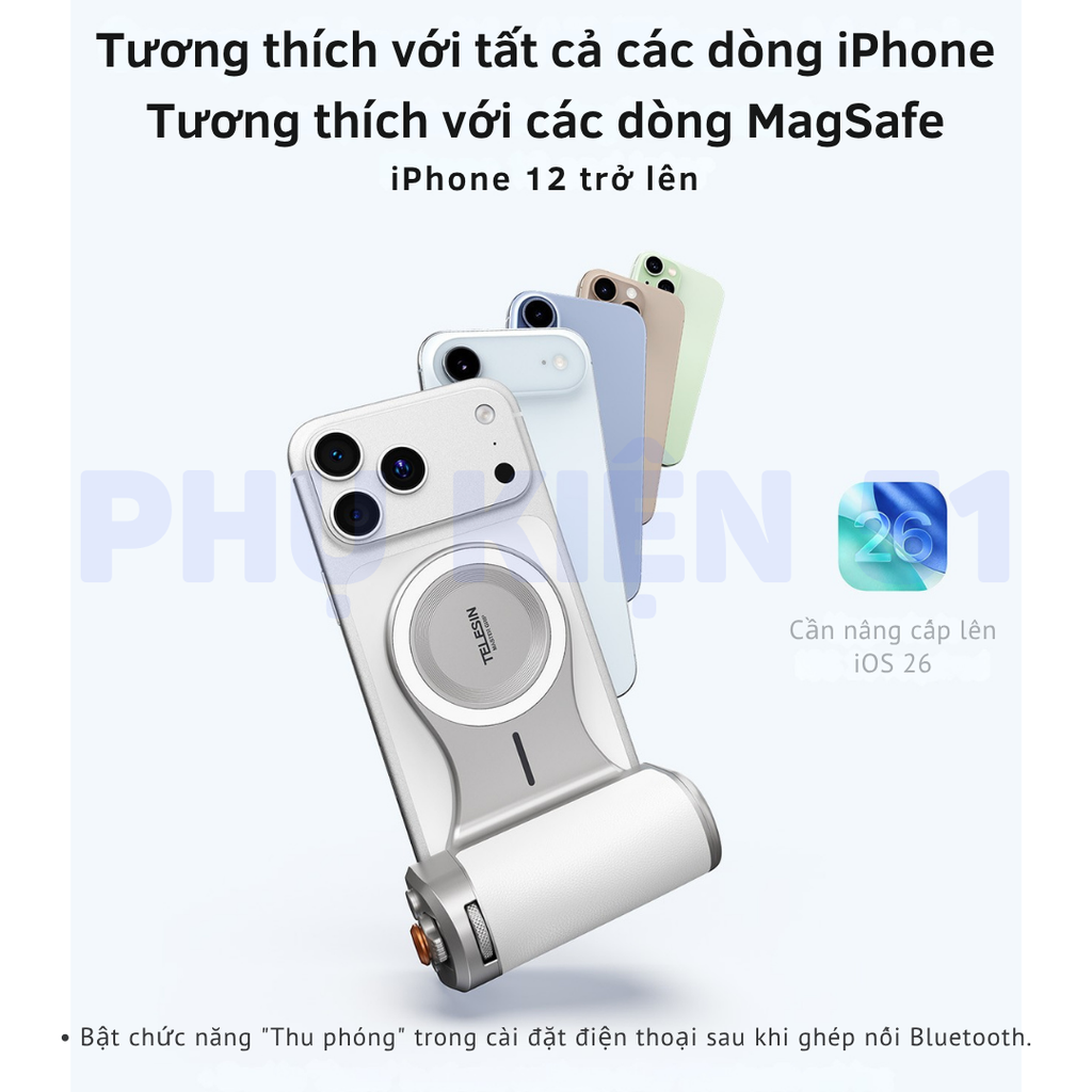 Báng tay cầm chuyên nghiệp Iphone 12 -17 Series hợp kim nhôm cao cấp