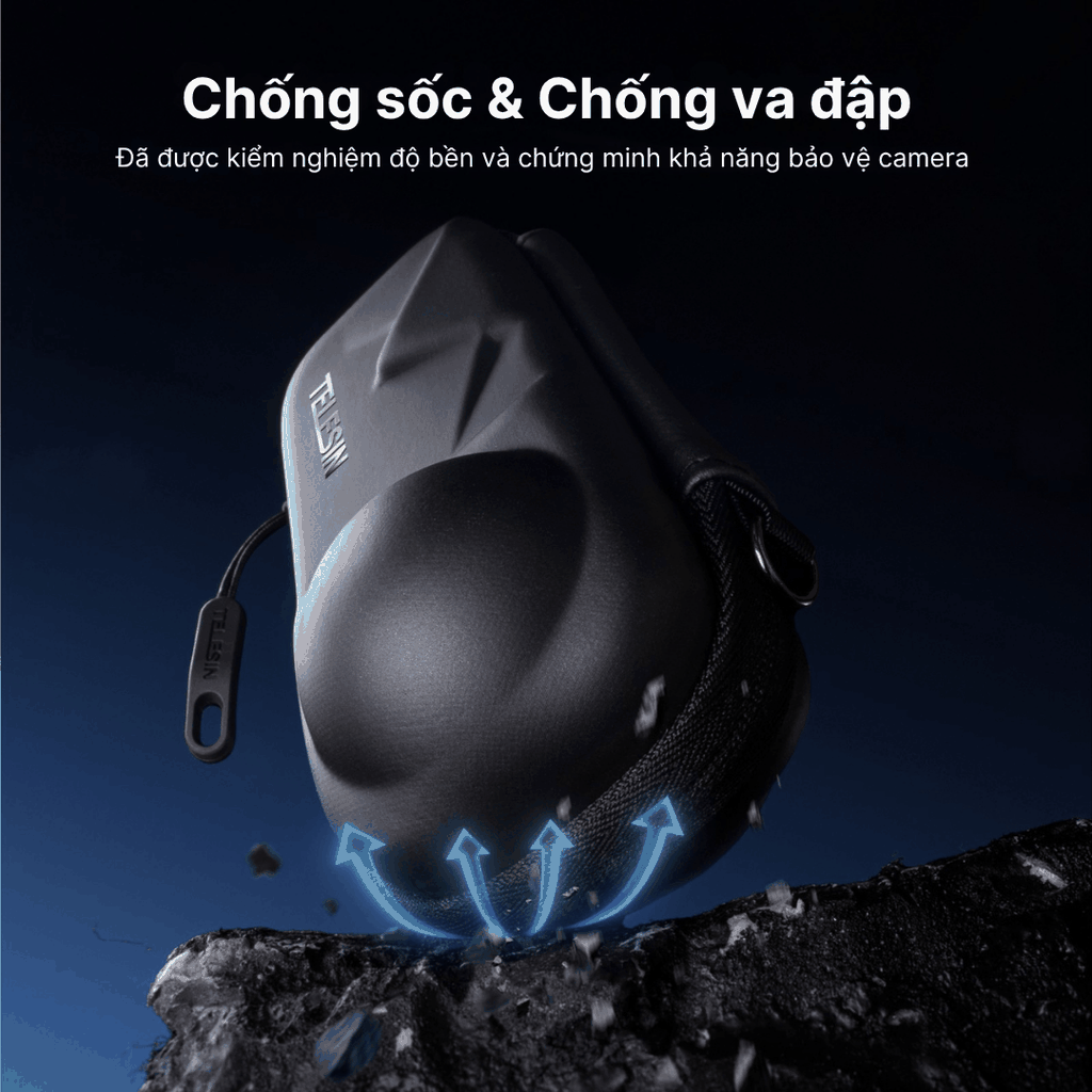 Túi mini Telesin đựng Insta360 X4 X5 bảo vệ camera chống va đập tốt