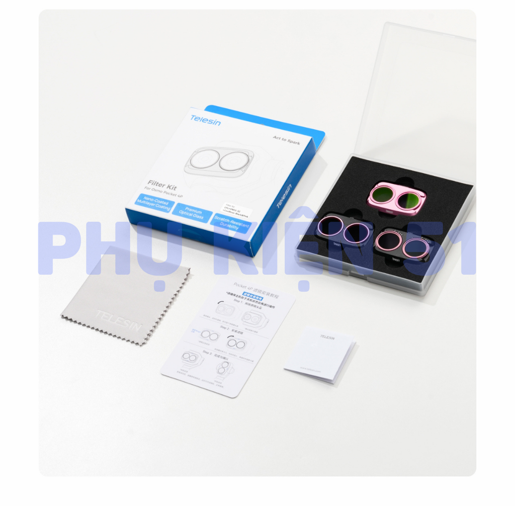 Filter Kit cho Pocket 4 Pro CPL+VND8-32+Cool rose kiểm soát ánh sáng