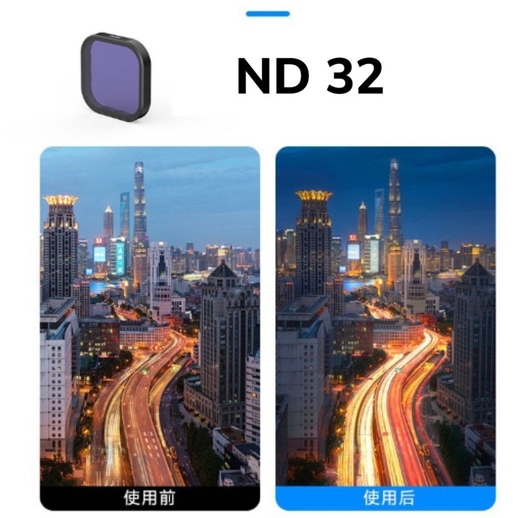 Kính Lọc Telesin CPL ND8 16 32 Gopro 13 Black