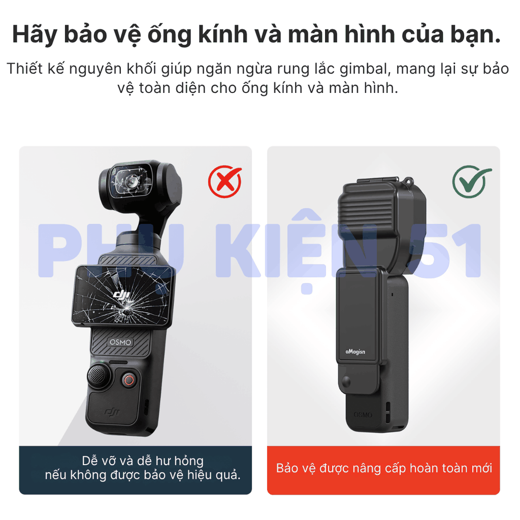 Vỏ bảo vệ aMagisn bảo vệ gimbal DJI Pocket 4 tránh rung lắc va đập