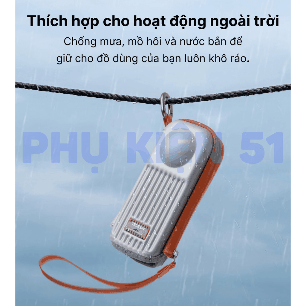 Túi Mini Telesin cao cấp Insta360 X4 X5 bảo vệ camera kháng nước