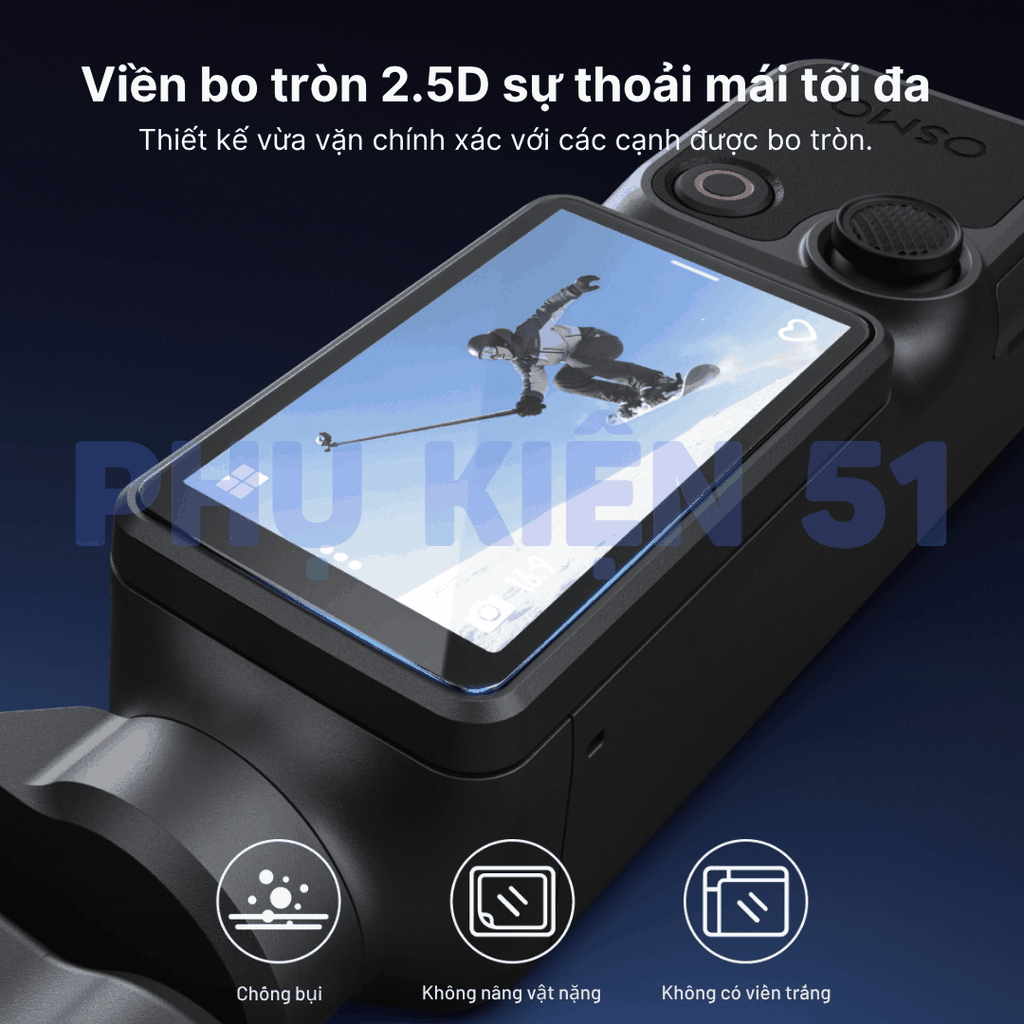 Cường lực Telesin màn hình Pocket 4 Pro bảo vệ màn hình chống trầy xước