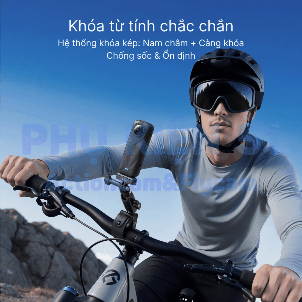 Bộ ngàm Telesin Thao tác Nhanh Insta360 X5 X4 X3 Ace Pro Pro 2  S7-JBK-18-TIS