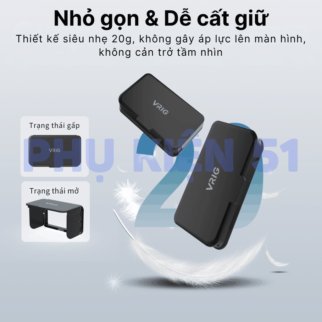 Nắp che nắng Vrig cho Insta360 Ace Pro 2 giúp nhìn rõ màn hình bảo vệ