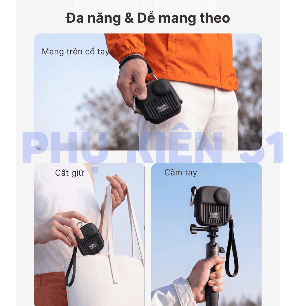 Túi Telesin cao cấp đựng Osmo Nano bảo vệ camera chống sốc