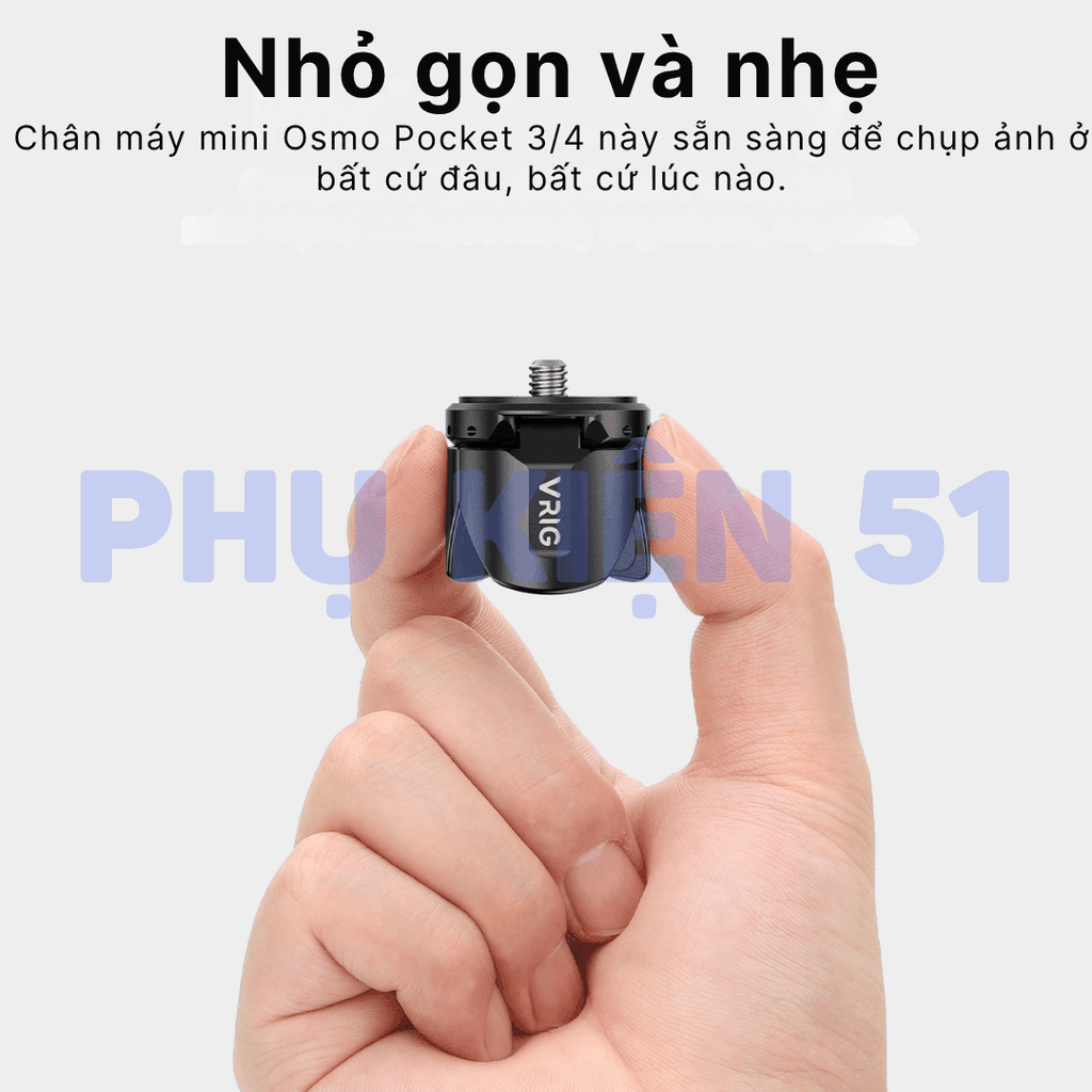 Chân đế Vrig gấp gọn Pocket 3 4 Luna siêu tiện lợi hít nam châm