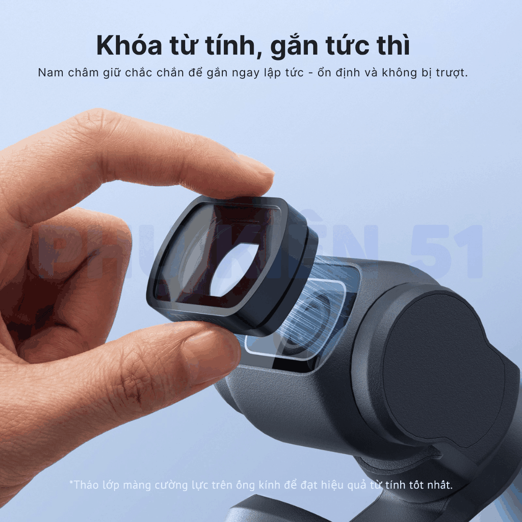 Lens góc rộng cho DJI Pocket 4 3 góc rộng hít nam châm tháo lắp nhanh