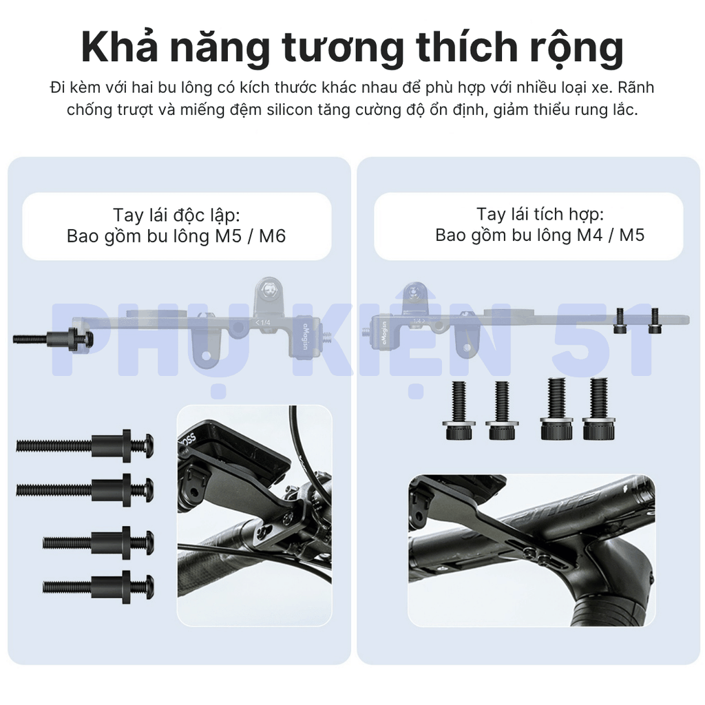 Pát xe đạp aMagisn giúp gắn Actioncam lên ghi đông xe chắc chắn