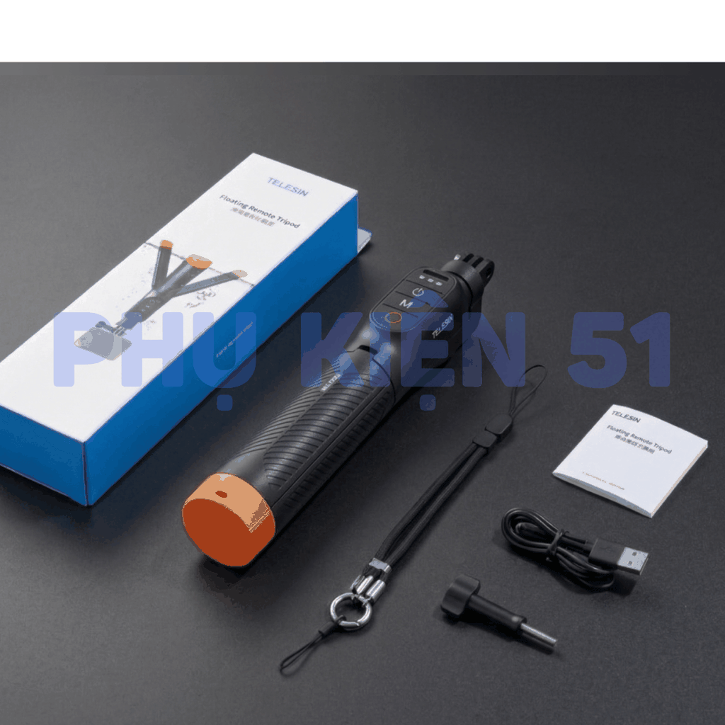 Gậy Remote phao Telesin cho Action 4 5 6 điều khiển dưới nước , kéo dài 47cm