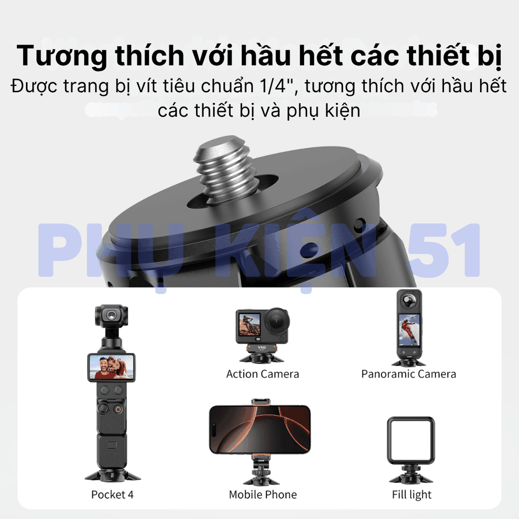 Chân đế Vrig gấp gọn Pocket 3 4 Luna siêu tiện lợi hít nam châm
