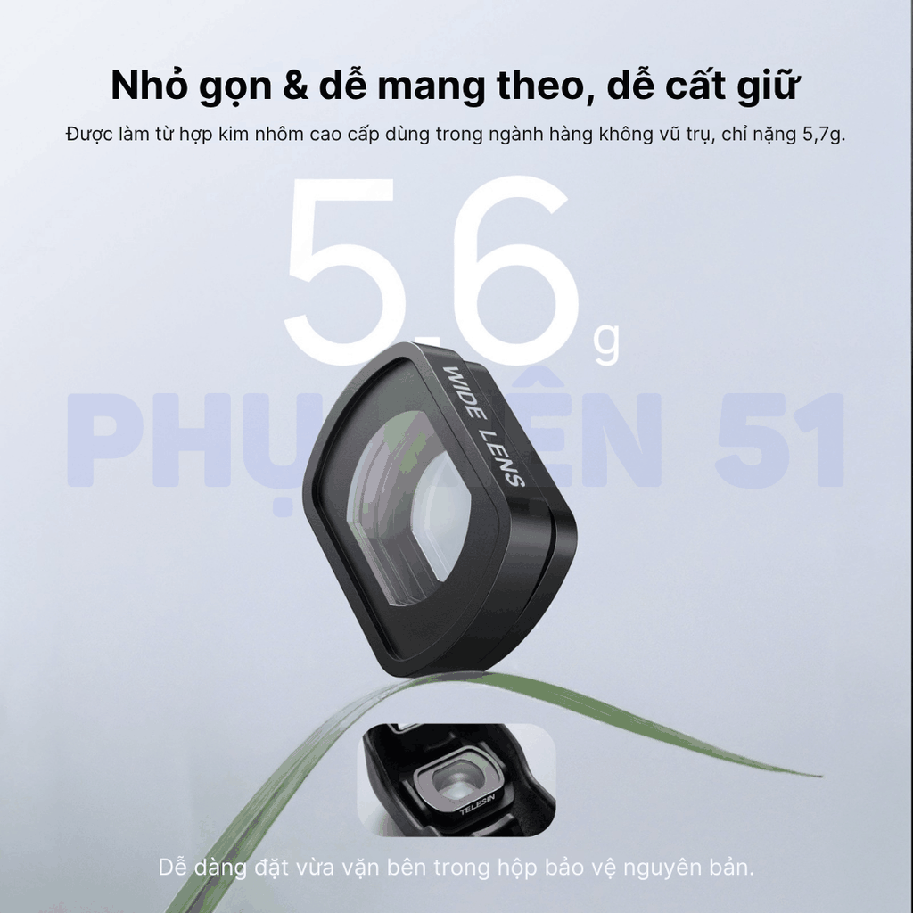 Lens góc rộng cho DJI Pocket 4 3 góc rộng hít nam châm tháo lắp nhanh