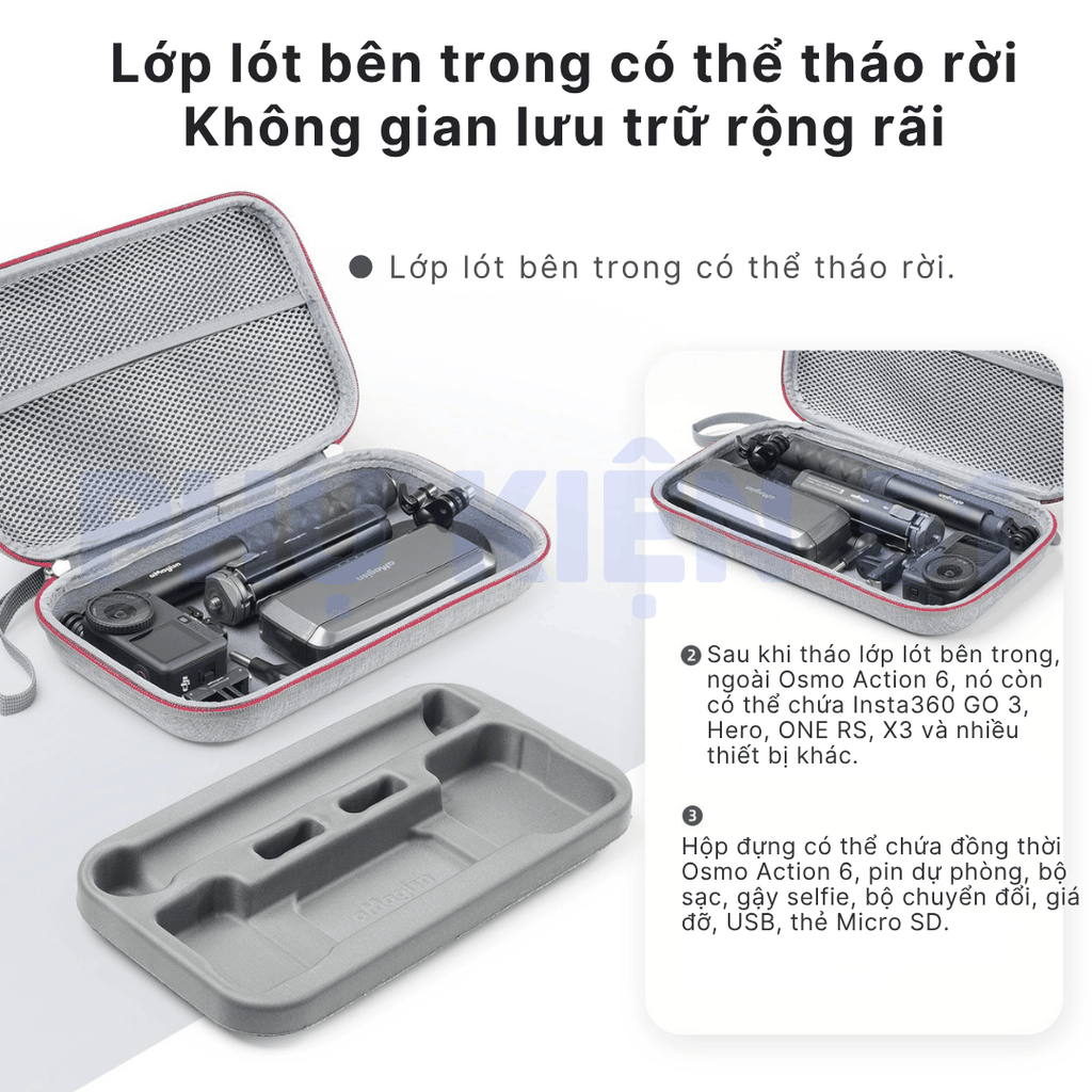 Túi aMagisn đựng phụ kiện Action 6 bảo vệ chống sốc tốt kháng nước