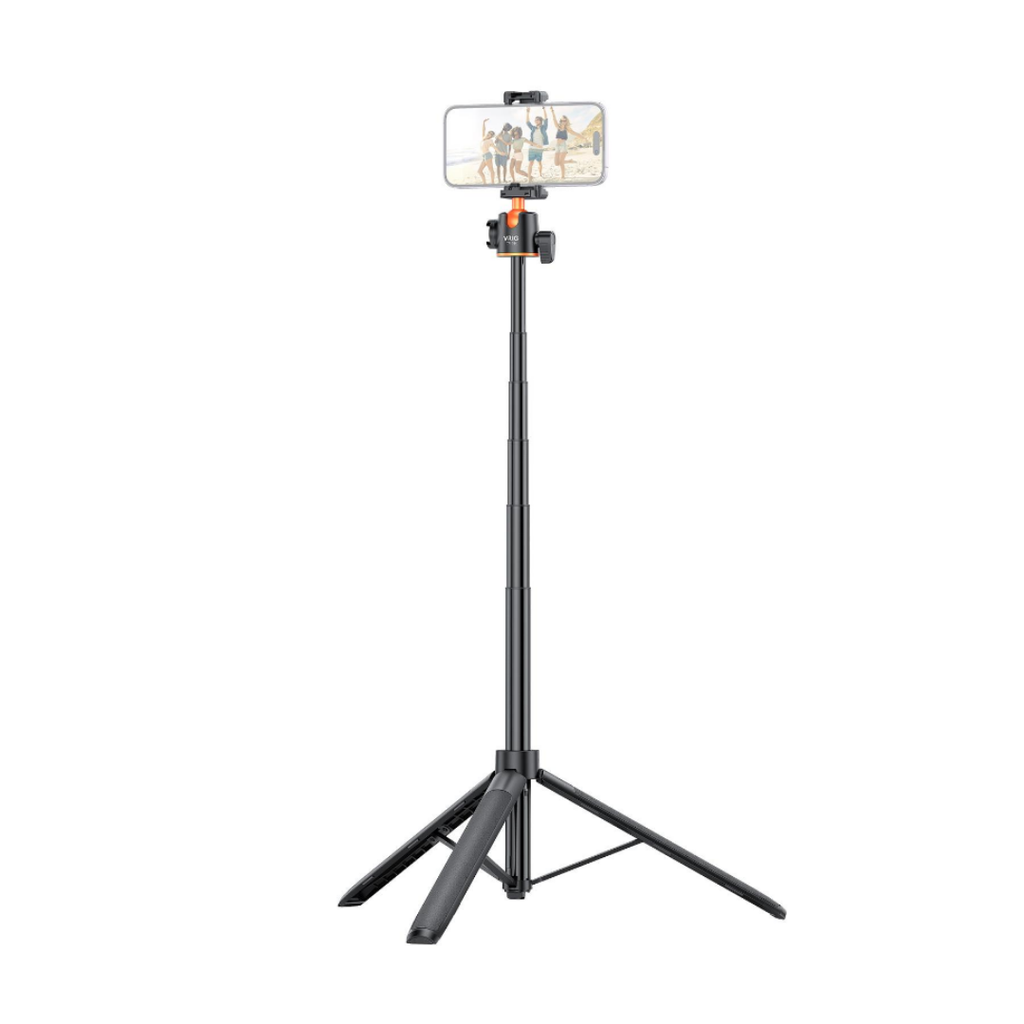 Tripod Vrig TP 16 kéo dài 138cm cho điện thoại máy ảnh Actioncam cứng cáp đầu bi linh hoạt