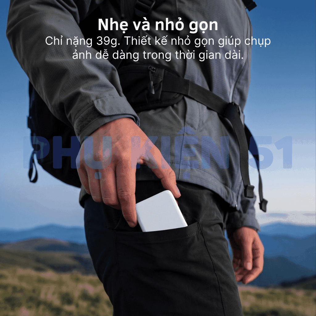 Đèn trợ sáng TELESIN cho DJI Action 6 / Nano kèm chân Cold Shoe hỗ trợ nhiều phụ kiện