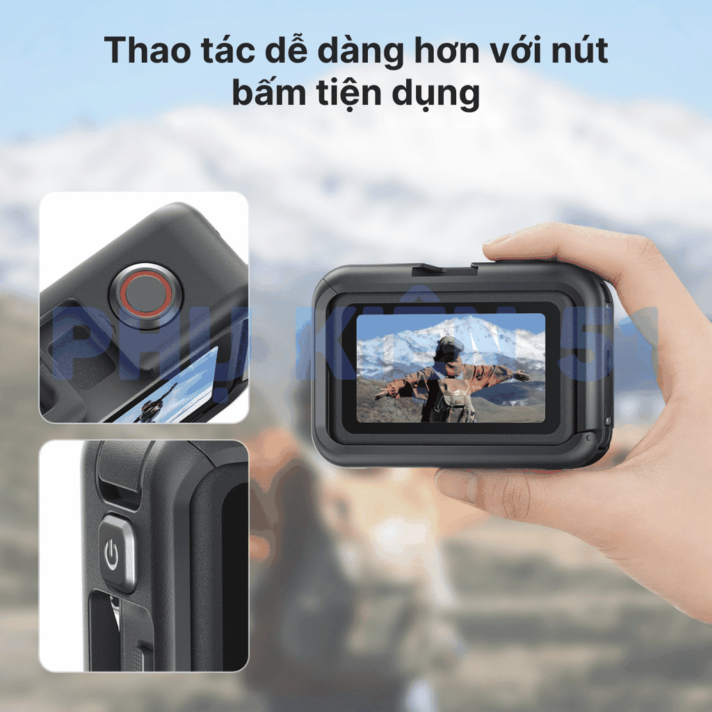 Khung nhựa aMagisn Action 6 hỗ trợ gắn dọc bảo vệ máy