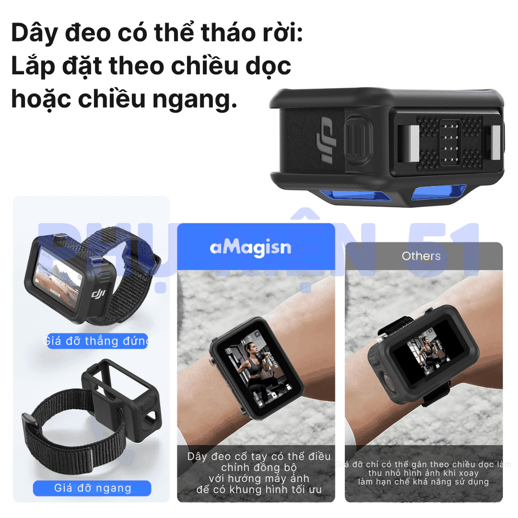 Dây đeo tay aMagisn Dji Nano gắn màn hình coi trực tiếp